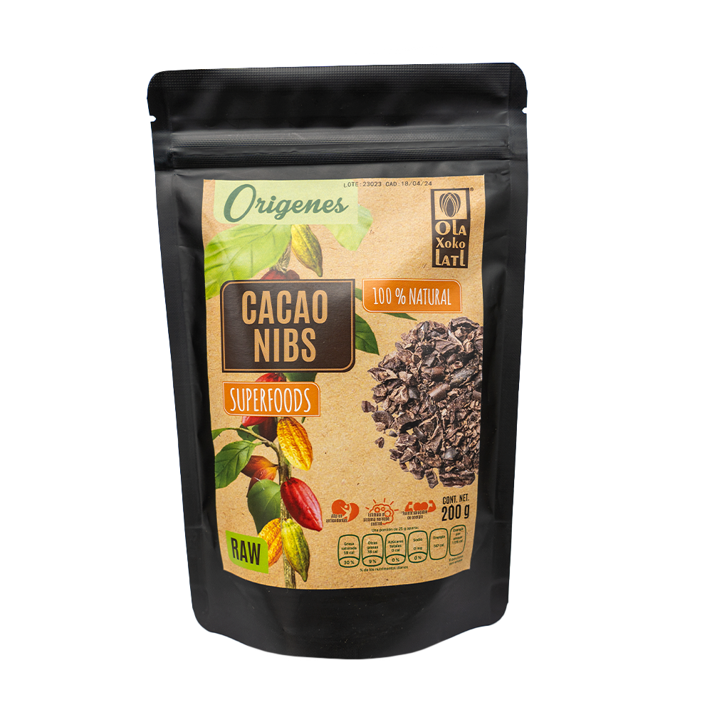 Nibs de Cacao Sabor Natural 200 GR | Ola Xocolatl
