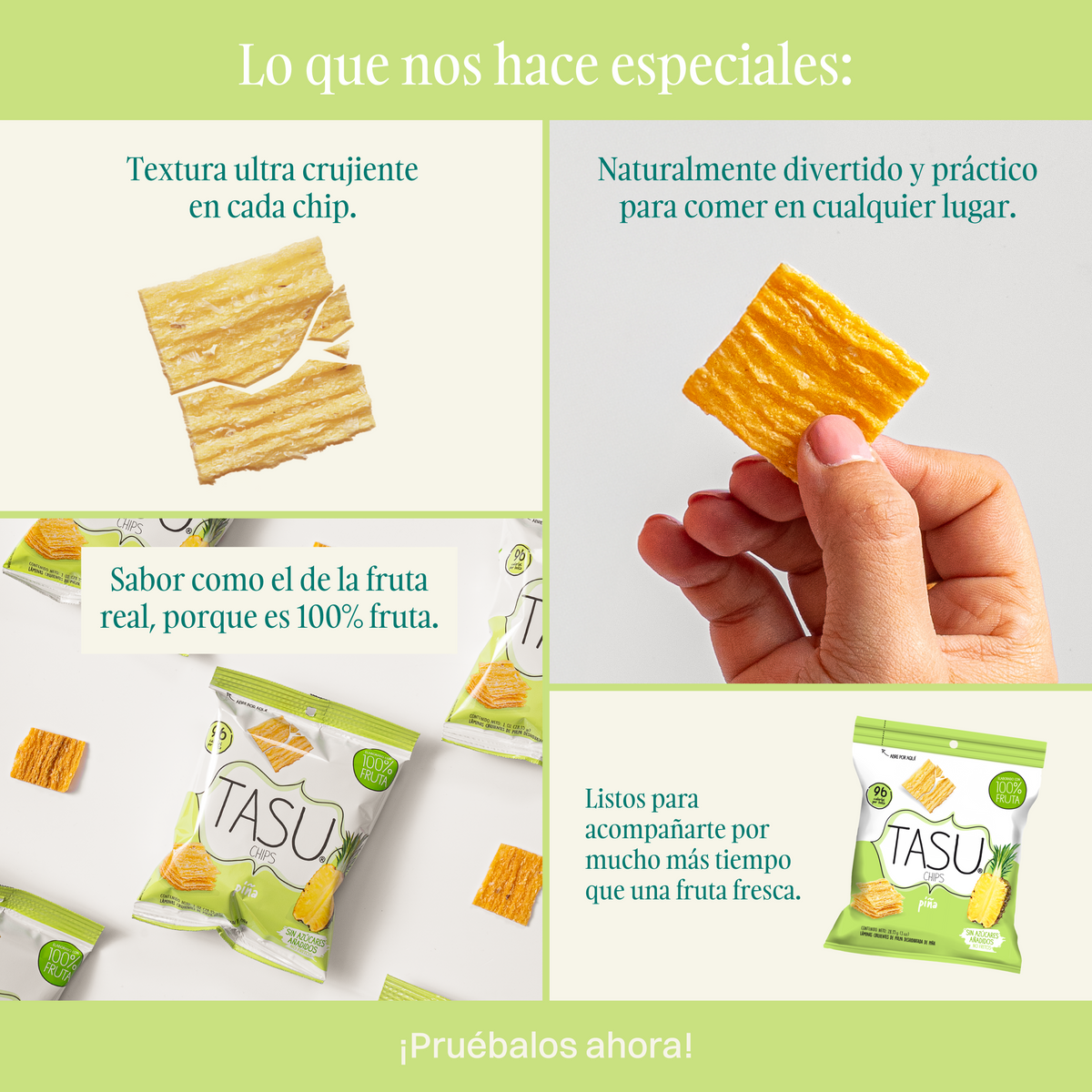Chips de Piña 28.5 g – 100% Fruta Natural | TASU