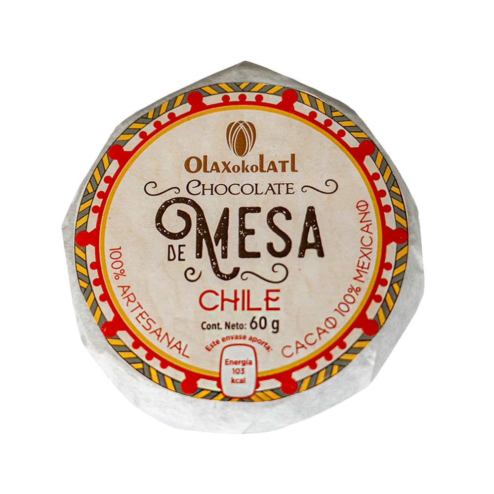 Chocolate de Mesa Sabor Chile 60 GR | Ola Xokolatl