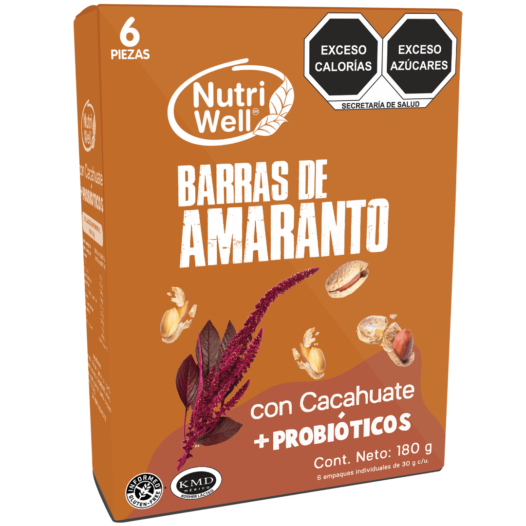 barras de amaranto con cacahuate