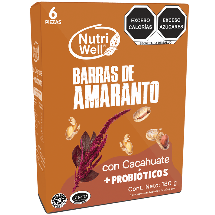 barras de amaranto con cacahuate