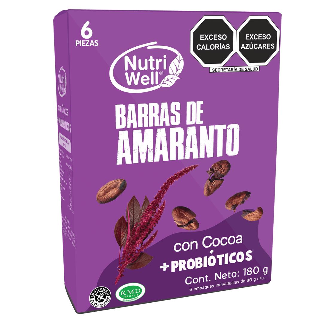 barras de amaranto con cocoa