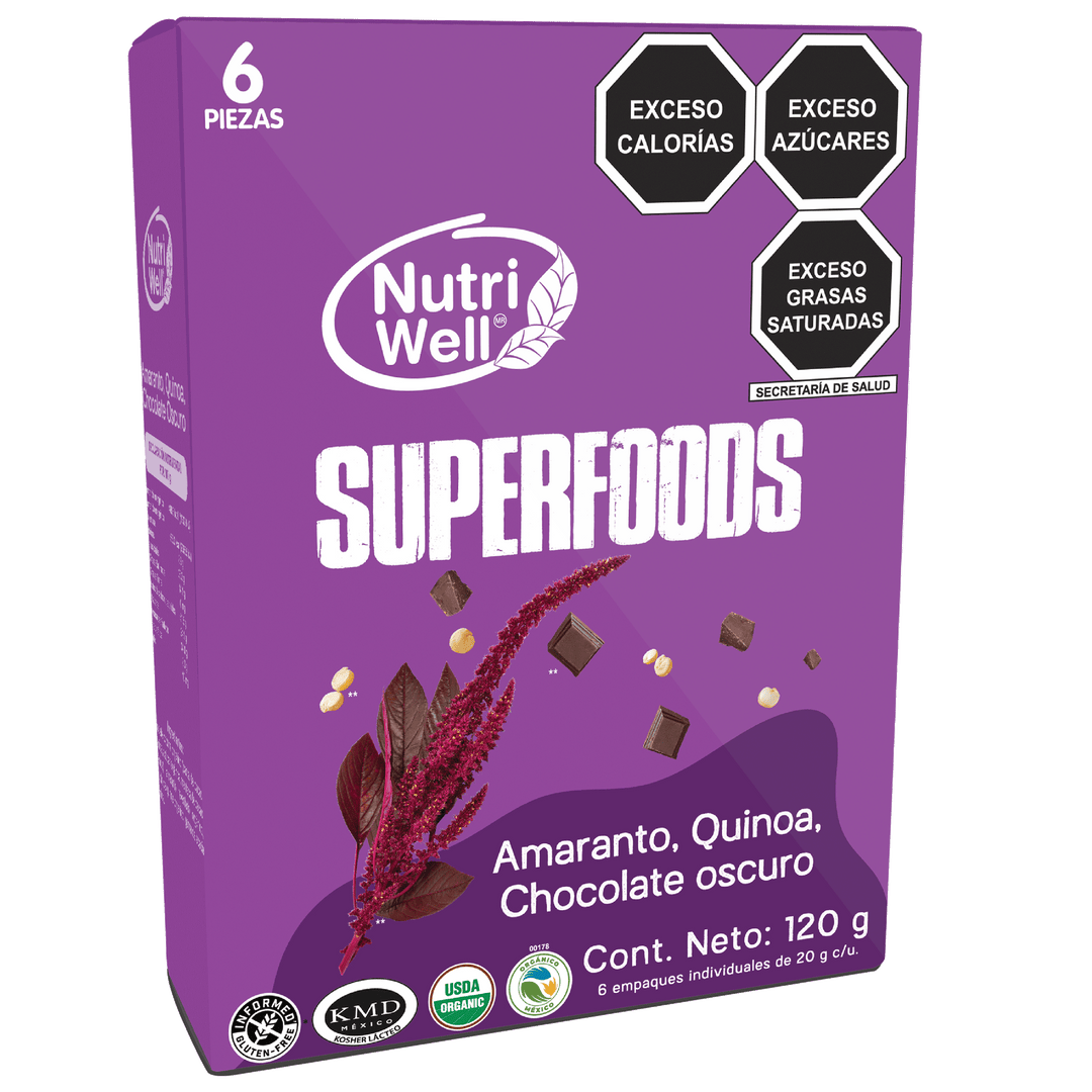 barras superfoods con chocolate oscuro 