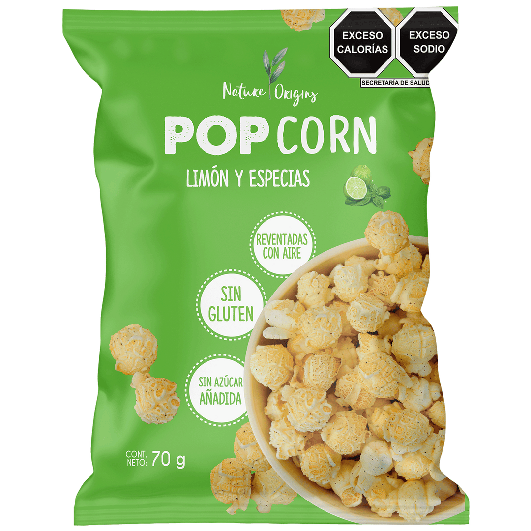 palomitas con limon y albahaca