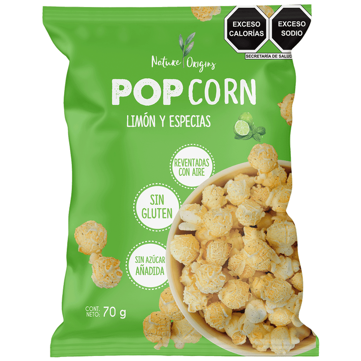 palomitas con limon y albahaca
