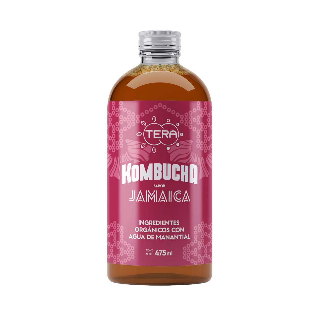 Tera Kombucha Sabor Rosas 475 ml (Refrigerado) l Tera